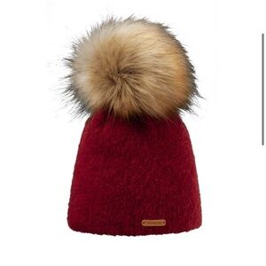 MAROON woolen classic elegant hat by Starling Hats, multicolored palette